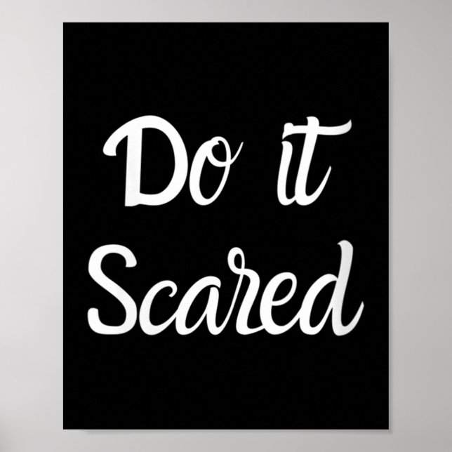 Poster Womens Do It Ed Insres Courage Motivational V-neck (Devant)