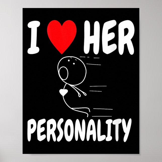 Poster Women's Funny Valentine's Day Couple Matching I Lo (Devant)