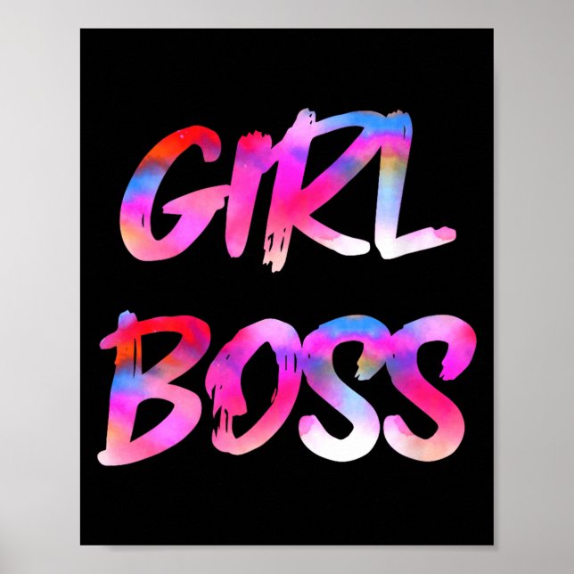 Poster Womens Girl Boss V-neck  (Devant)