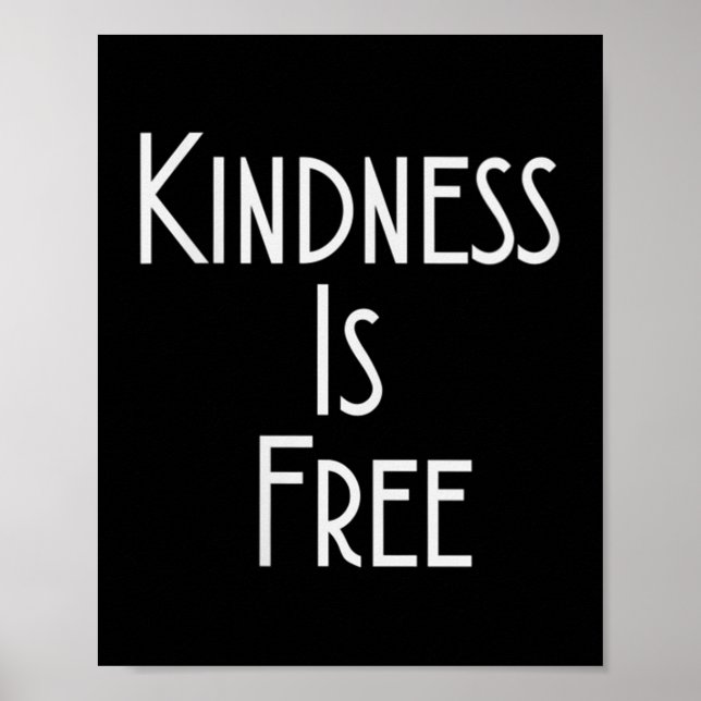 Poster Womens Kindness Is Shirt Motivation Insration V-ne (Devant)