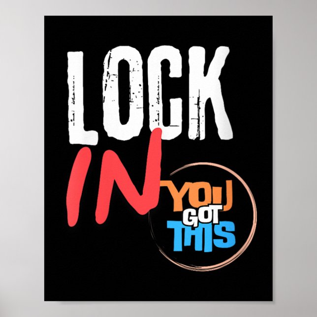 Poster Womens Lock In You Got This Teacher Testing Motiva (Devant)