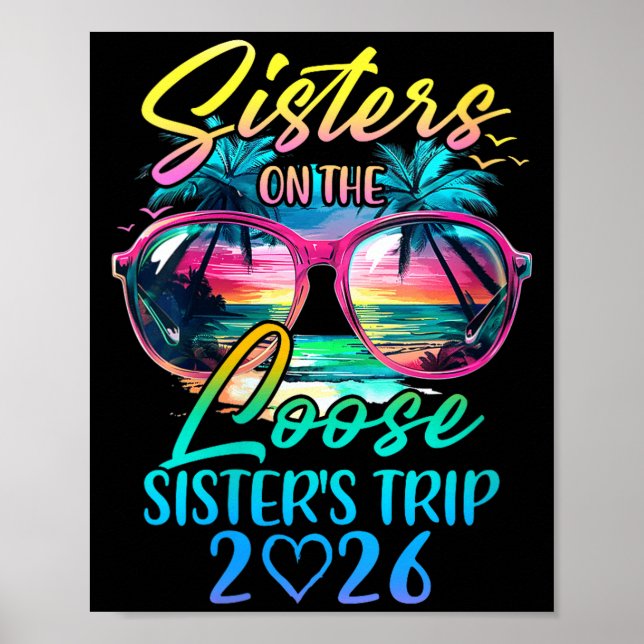 Poster Womens Sisters On The Loose Sisters Trip 2026 Funn (Devant)