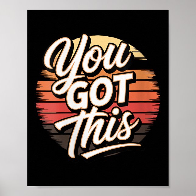 Poster Womens You Got This – Retro-insred Motivational V- (Devant)