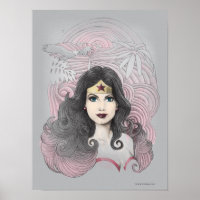 Wonder Femme Aigle et arbres