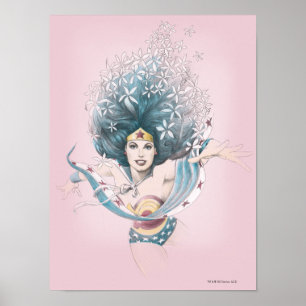 Poster Wonder Woman and Flowers