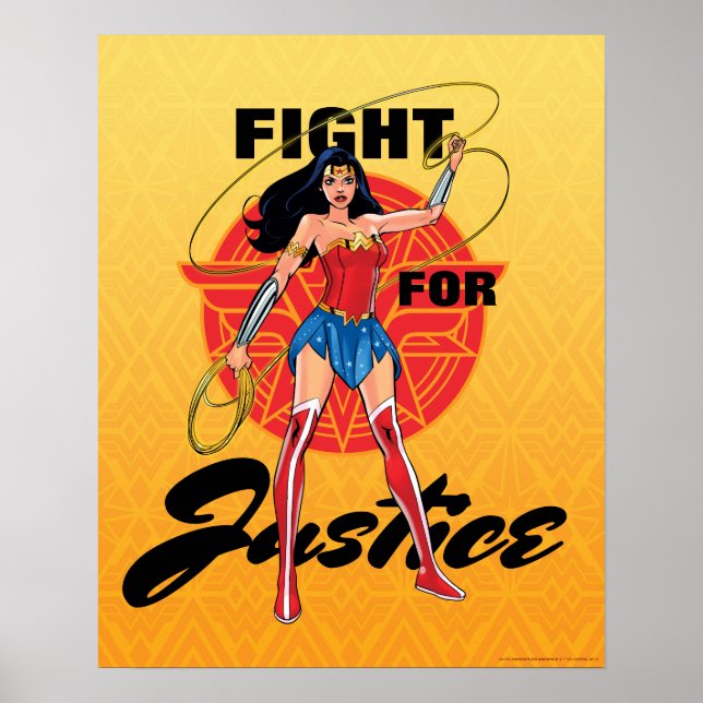 Poster Wonder Woman With Lasso - Lutte Pour La Justice (Devant)