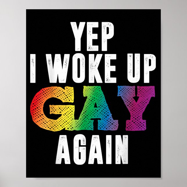Poster Woo Up Gay - Fierté Rainbow Queer Gay CSD Party LG (Devant)