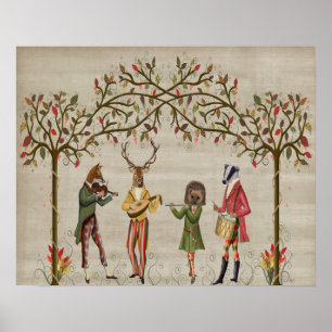 Poster Woodland Animaux Minstrel Group