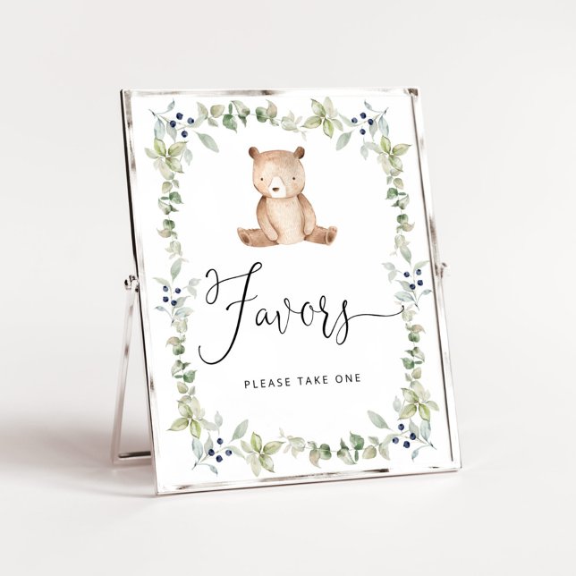 Poster Woodland nous pouvons attendre bébé Faveurs signe (Créateur téléchargé)