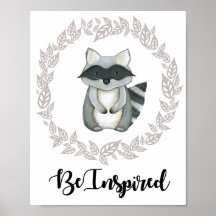 Woodland Raccoon Imprimer