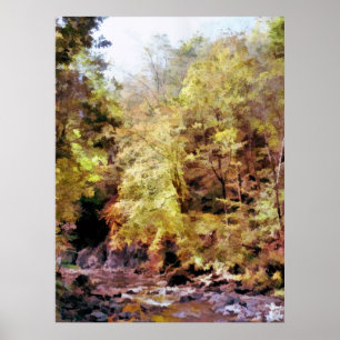 POSTER WOODLAND STREAM