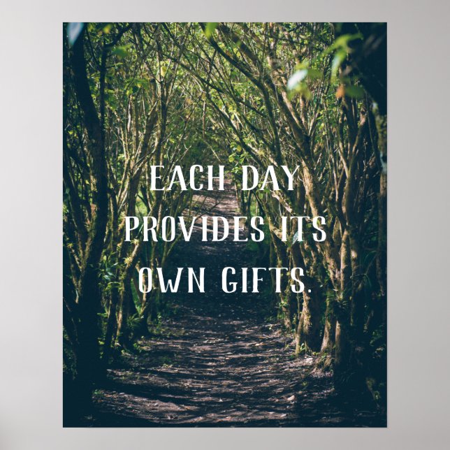 Poster Woods Arch Pathway Nature Photo Inspiration (Devant)