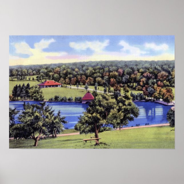 Poster Worcester Massachusetts Green Hill Park (Devant)
