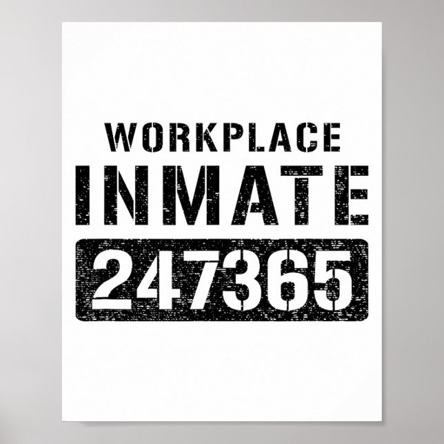 Poster Workplace Worker Prisoner Inmate Halloween Costume (Devant)