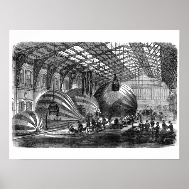 Poster Workshop for the Manufacture of Mail Balloons (Devant)