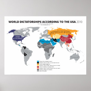 Poster World Dictatorships According to the USA