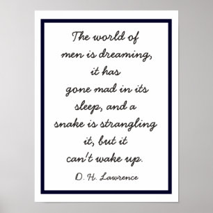Poster World of Dreaming - Devis de D.H. Lawrence -print