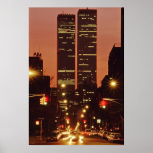 Poster World Trade Center au crépuscule