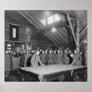 Poster World War 1 YMCA Pool Hall, 1910s