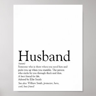Poster World's Best Ever Husband Definition Modern Fun