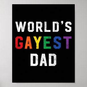 Poster Worlds Gayest Papa mignon Gay pride Lgbt Fête des