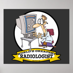 POSTER WORLDS GREATEST RADIOLOGIST MEN CARTOON