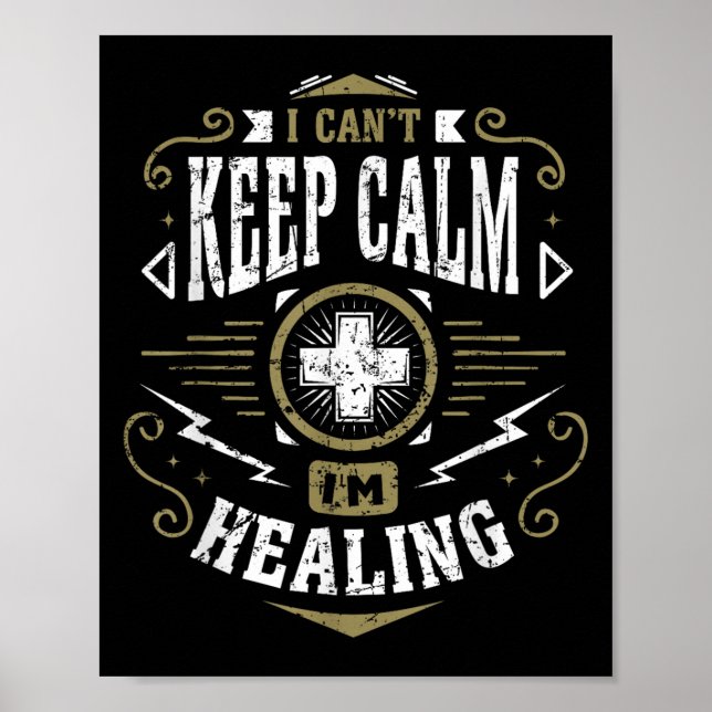 Poster Wow Healer I Can't Keep Calm I'm Gaming  (Devant)