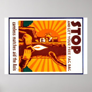 Poster WPA de prévention des incendies de forêt vi