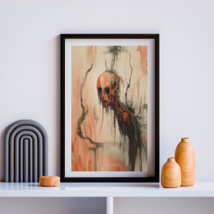 Poster Wraith en fleur - Imaginaire sombre surréaliste