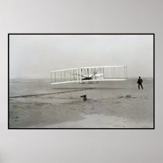Poster Wright Brothers Flyer First Plane Flight Aviation
