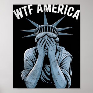 Poster Wtf Amérique États-Unis Politique Et Démocratie