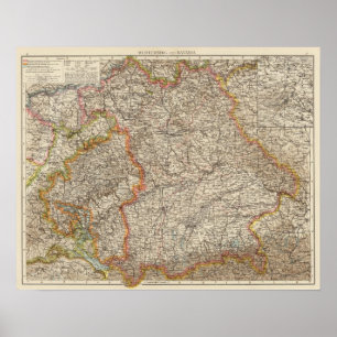 Poster Wurtemberg, Bavière