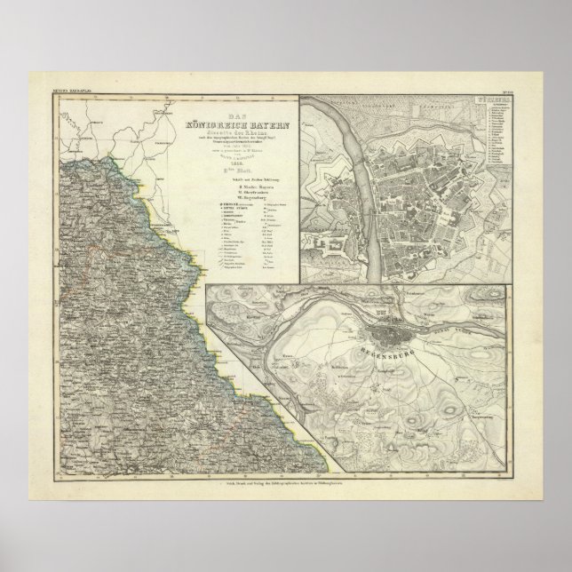 Poster Wurzburg, Bavière, Ratisbonne (Devant)