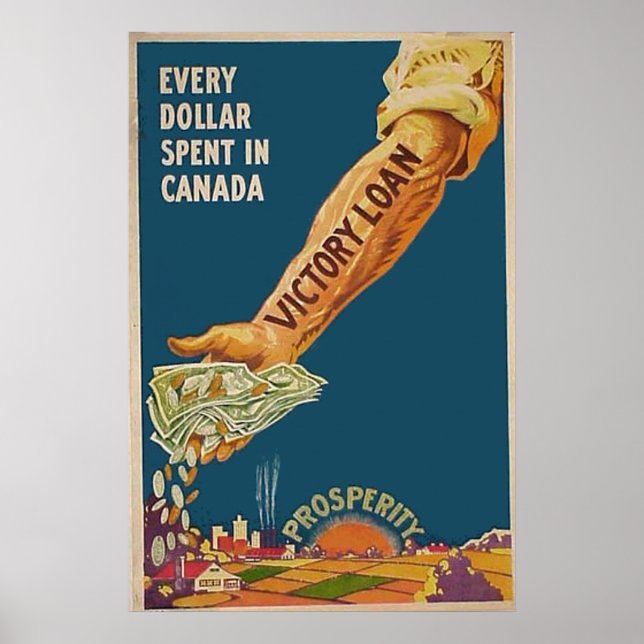 Poster WW1 Bras de prospérité canadien patriotique canadi (Devant)