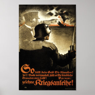 Poster WW1 Propagande allemande Acheter des obligations d