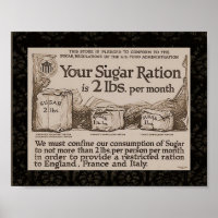 WW1 Ration de sucre Vintage