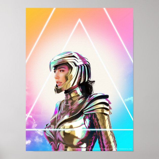 Poster WW84 | Lo Fi Wonder Woman Golden Armor Portrait (Devant)