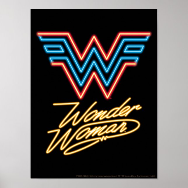 Poster WW84 | Logo Wonder Woman Neon Light (Devant)