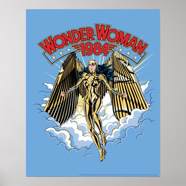 Poster WW84 | Rétro Comic Gold Armor Wonder Woman (Devant)