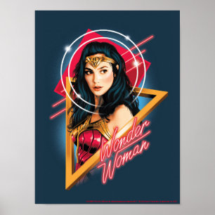 Poster WW84   Wonder Woman Insigne de personnage Rétrowav