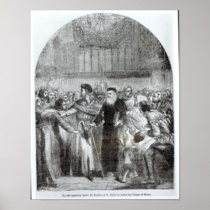 Poster Wycliffe apparaissant avant les prélats