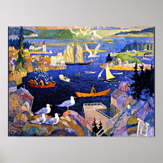 Poster Wyeth - Le port à Herring Cut (Devant)