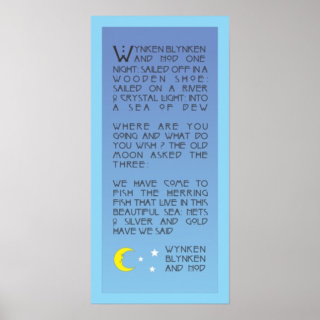 Poster Wynken, Blynken et Nod (Devant)