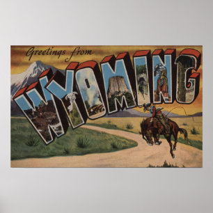Poster Wyoming (Cowboy)Grandes Scènes de LETTREWyoming