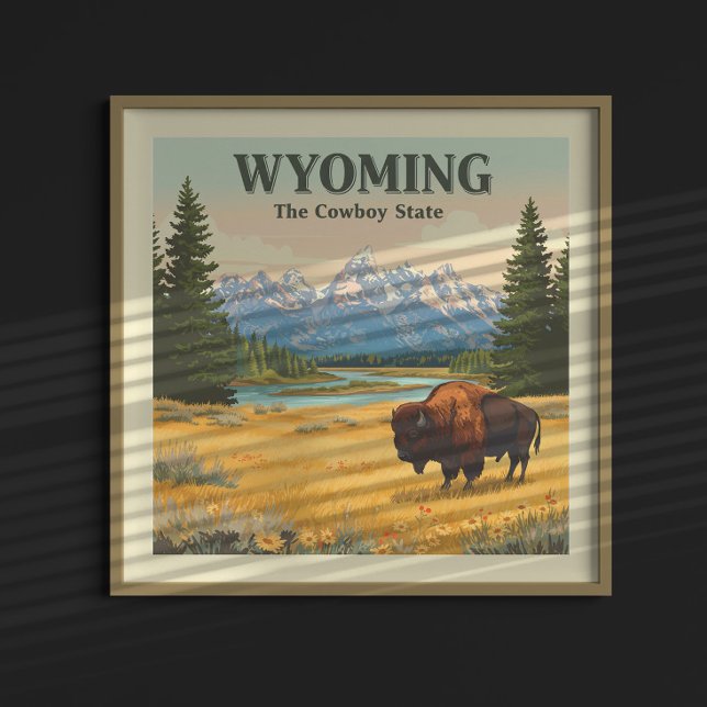 Poster Wyoming vintage (Créateur téléchargé)