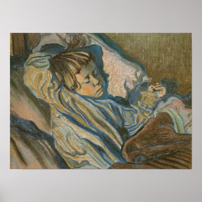 Poster Wyspianski, Mietek Sleeping, 1902 (Devant)