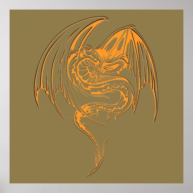 Poster Wyvern Dragon Sont Des Créatures Mythiques Imagina (Devant)