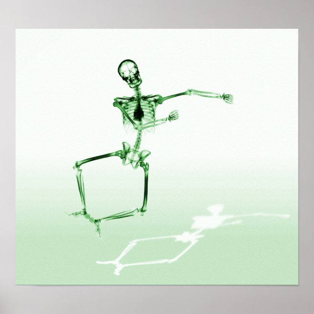 POSTER - X RAY SKELETON JOY LEAP VERT (Devant)
