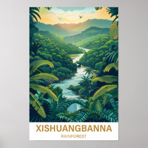 Poster Xishuangbanna Rainforest Yunan Tiongkok Voyage