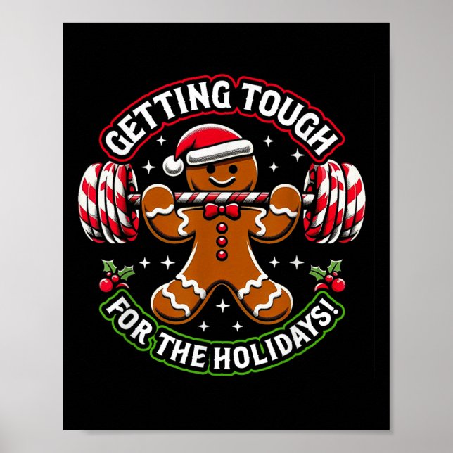Poster Xmas Holidays Gingerbread Man  (Devant)